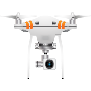 Un'icona animata di un drone in volo