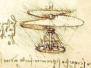 "Vite aerea", uno dei progetti di macchine volanti di Leonardo